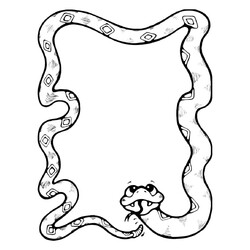 Раскраска Рамка в виде змеи