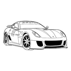 Раскраска Феррари 599xx
