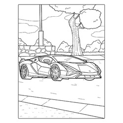 Раскраска Детализированный Ламборгини Aventador