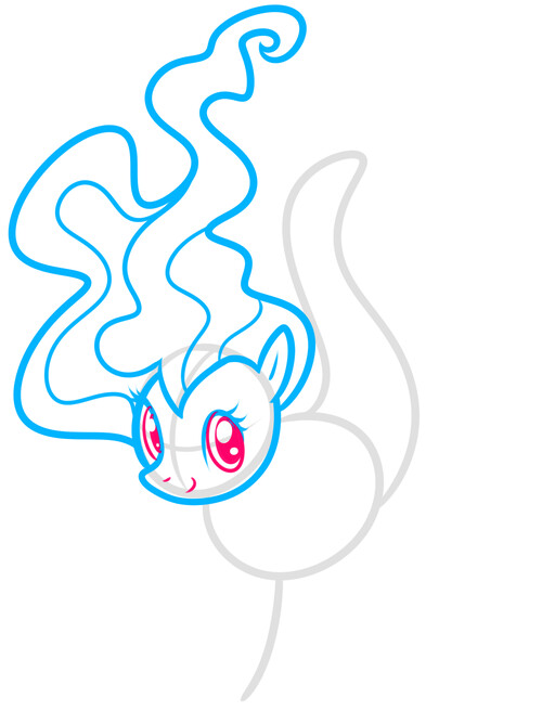 Как нарисовать Мерпони (Морскую пони) 5