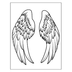 Раскраска Крылья ангела для детей