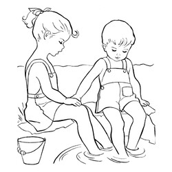 Раскраска Мальчик и девочка