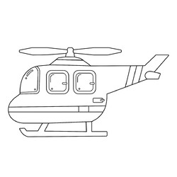 Раскраска Простой вертолёт