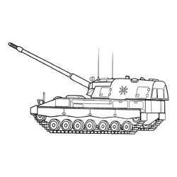 Раскраска Немецкая самоходная артиллерийская установка PzH 2000