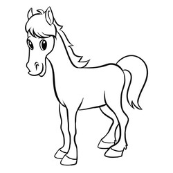 Раскраска Простая лошадка