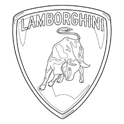 Раскраска Логотип Ламборгини