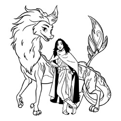 Раскраска Райя и Сису — защитники Кумандры