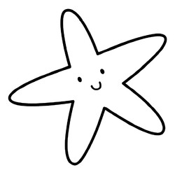 Раскраска Морская звезда для малышей
