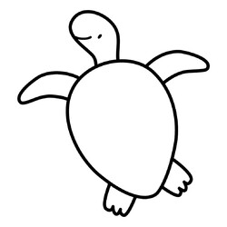Раскраска Черепаха с большим панцирем