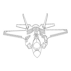 Раскраска Истребитель Ф-35