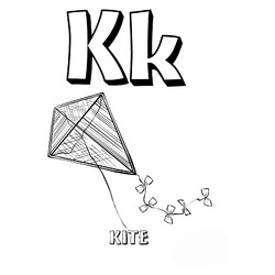 Раскраска Буква K английского алфавита
