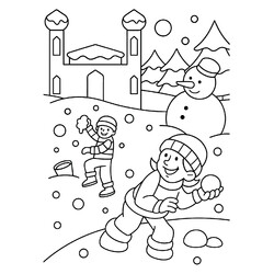 Снеговик и дети