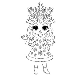 ЛОЛ ОМГ в наряде снежинки