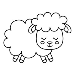 Раскраска Милая овечка
