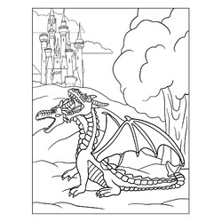 Раскраска Двуглавый дракон