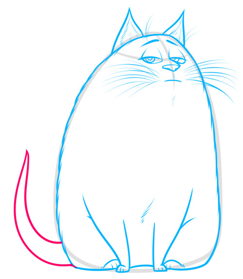 Как нарисовать кошку Хлою 7