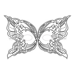 Раскраска Маска бабочка