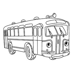 Раскраска Старенький автобус