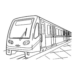 Раскраска Поезд метро Витязь