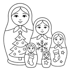 Матрёшки на Новый год