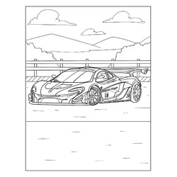 Раскраска Гоночный McLaren P1 GTR
