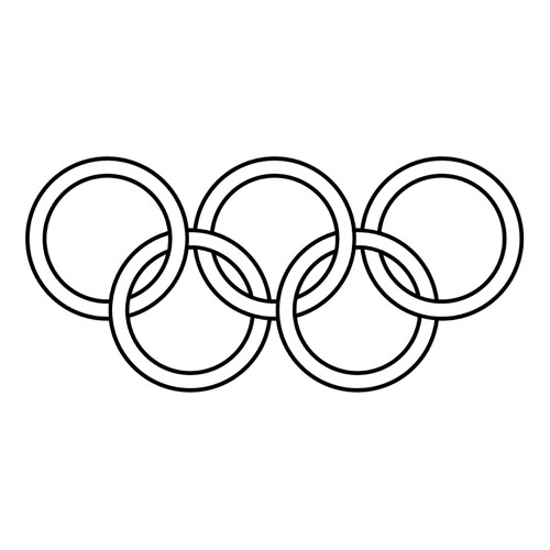 Раскраска спортивные олимпийские кольца