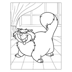 Раскраска Кот из мультфильма про Золушку