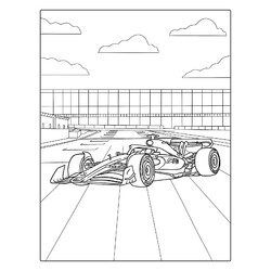 Раскраска Гоночная машина Формулы-1