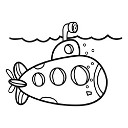 Простая подводная лодка для малышей