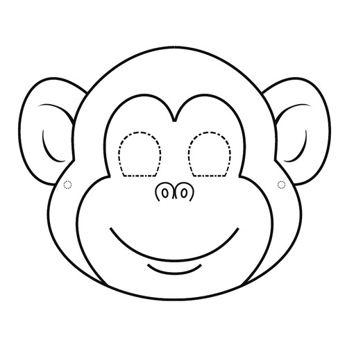 Раскраска Маска обезьянка