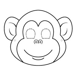 Раскраска Маска обезьянка