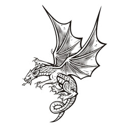 Раскраска Злой дракон