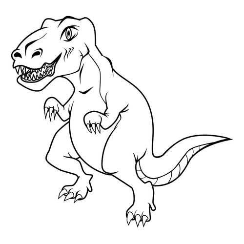 Раскраска Тираннозавр Ти-рекс