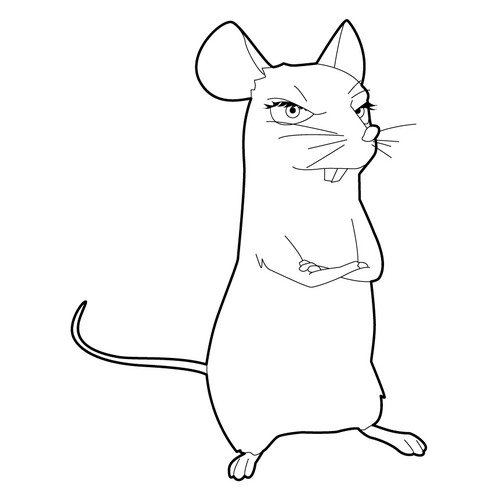Раскраска Мышь Мэгги