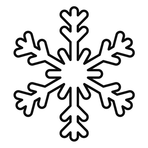 Раскраска Снежинка геометрическая