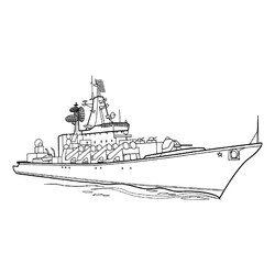 Раскраска Ракетный крейсер Атлант