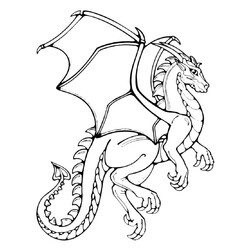 Раскраска Королевский дракон