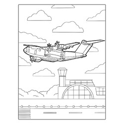 Раскраска Военно-транспортный самолёт США C-17