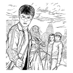 Раскраска Гарри Поттер и Принц-полукровка