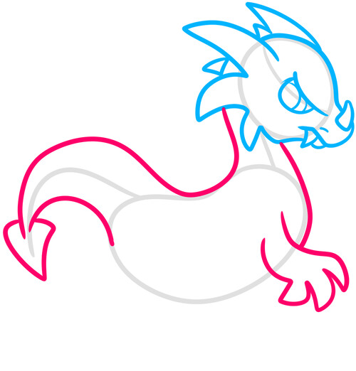 Как нарисовать простого дракона 4