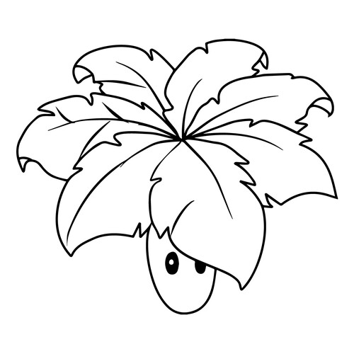 Раскраска Зонтичный Лист из Зомби против растений