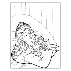 Раскраска Спящая красавица Аврора