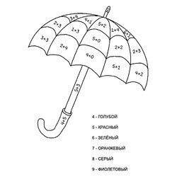 Зонтик (сложение до 10)