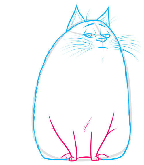 Как нарисовать кошку Хлою 6