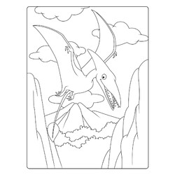 Раскраска Птерозавр - летающий динозавр