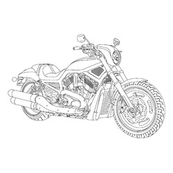 Раскраска Чоппер-мотоцикл