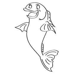 Раскраска Детская рыбка