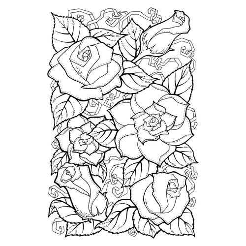 Раскраска Антистресс цветочные подарки