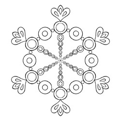 Раскраска Снежинка ожерелье