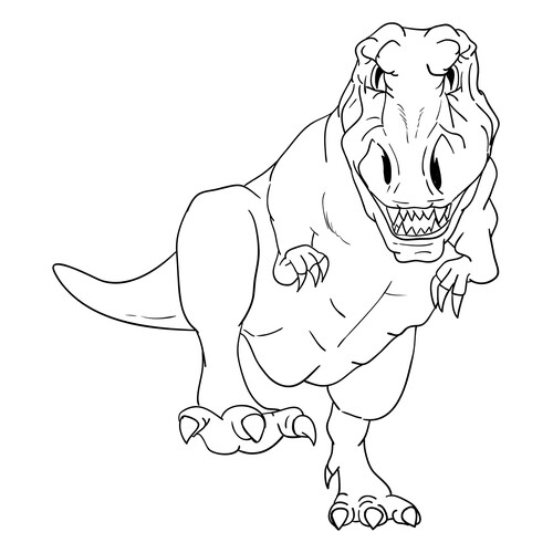 Раскраска Свирепый Тиранозавр